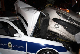 تصادف هولناک پژو 206 با خودرو راهنمايي و رانندگي