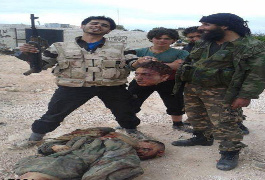 اقدام وحشیانه و غیرانسانی القاعده با 8 سرباز سوری": تصویر
