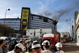دود و آتش ساختمان رادیو فرانسه را فرا گرفت