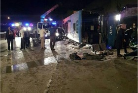 واژگونی اتوبوس در دره گدوک فیروزکوه ١٢کشته و ۲۴ مجروح برجای گذاشت+ اسامی مصدومان