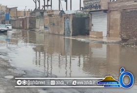 آبگرفتگی معابر شهرستان زابل پس از بارندگی/گزارش تصویری